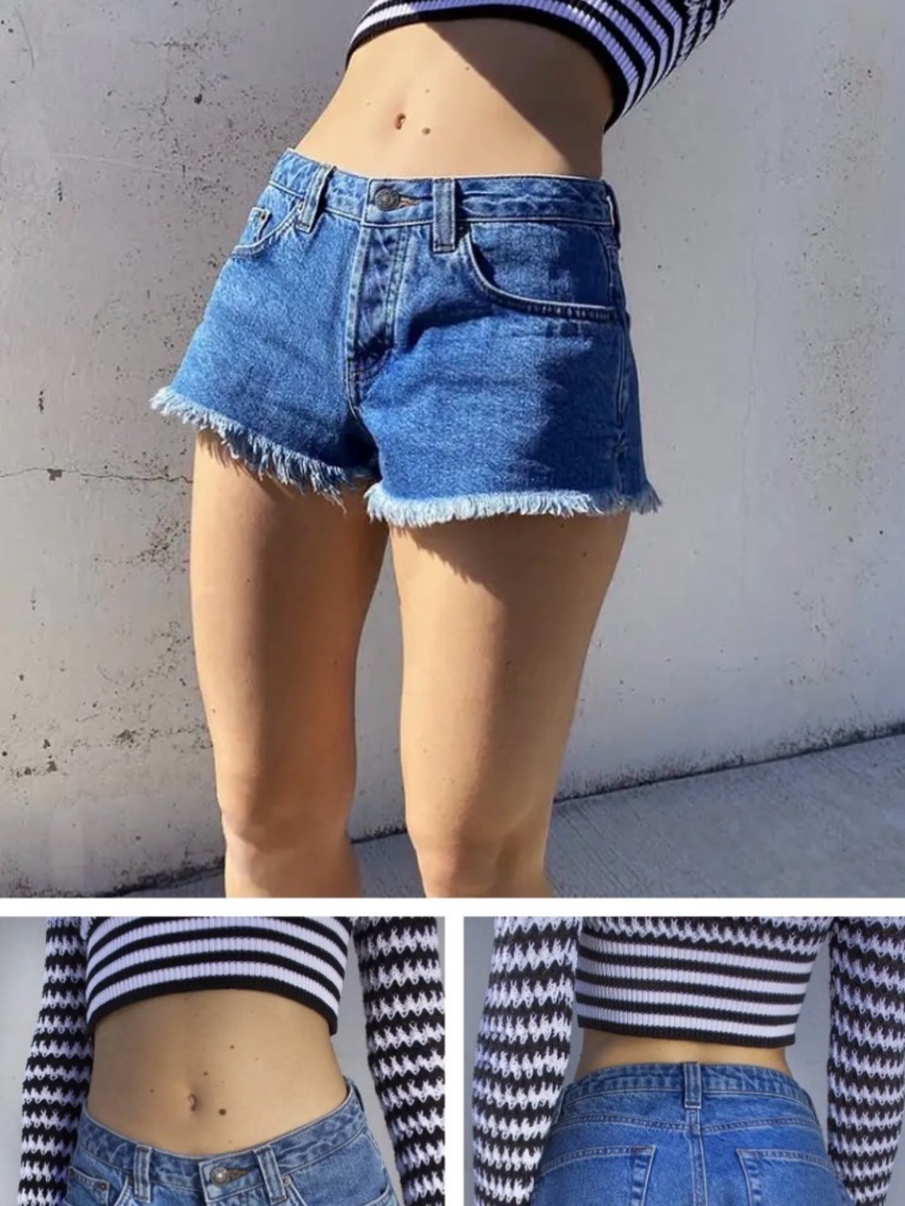 Vintage Crop Low Rise Deming Short - Picture 7 of 7